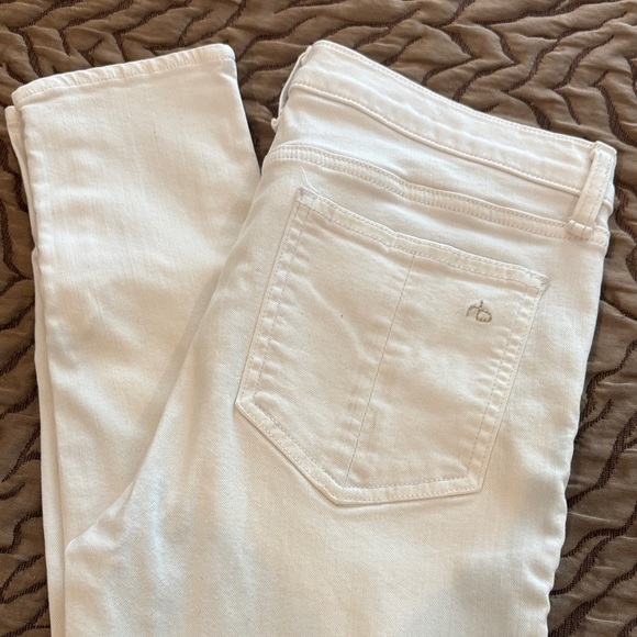 Rag & Bone White Skinny Jeans with Ankle Zippers - Picture 5 of 12